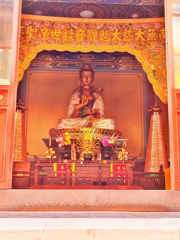 佛教文化艺木博物馆金佛殿国际会议中心所住福安宫后面第二天早上大雾